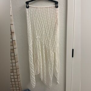 Elegant White Asymmetrical Skirt